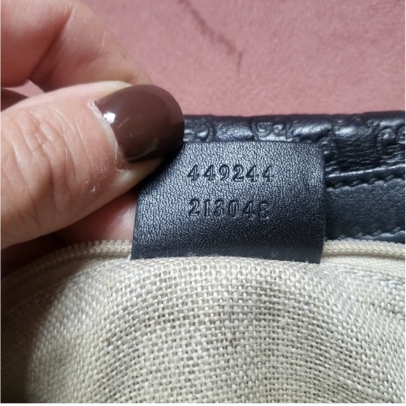 Authentic GUCCI -BLACK LEATHER- Bree soft Microguccissima Margaux leather Hobo - Picture 4 of 10